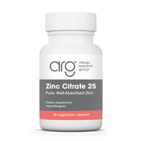 Allergy Research Group - Zinc Citrate 25mg