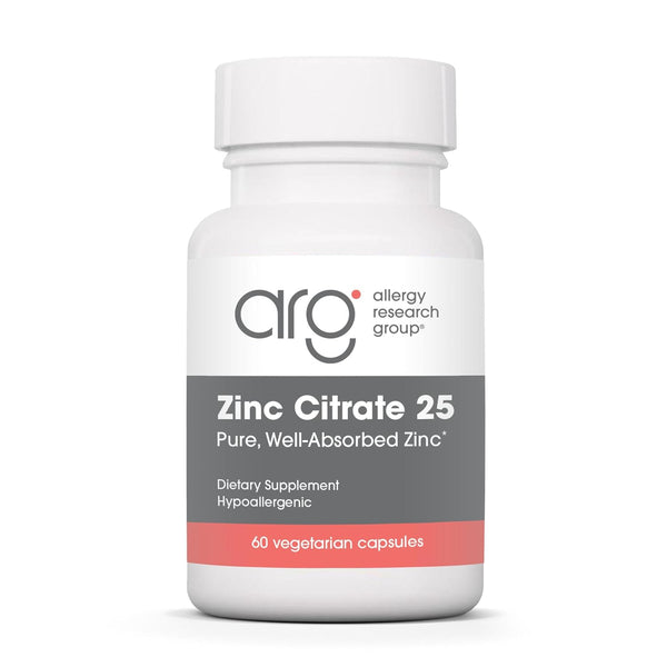 Allergy Research Group - Zinc Citrate 25mg
