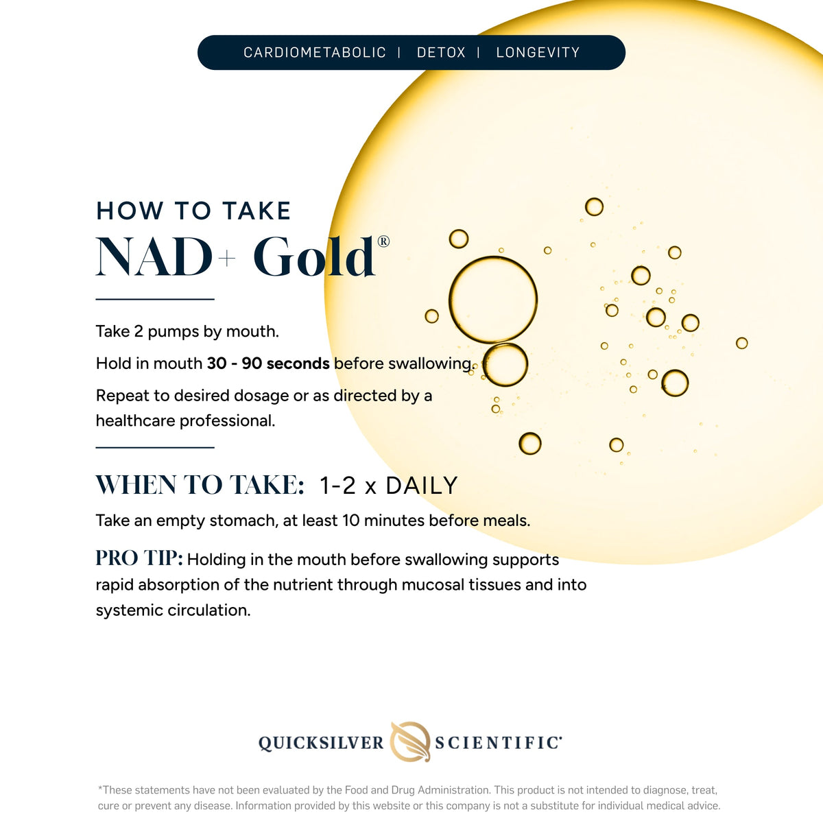Quicksilver Scientific NAD+Gold — view 5