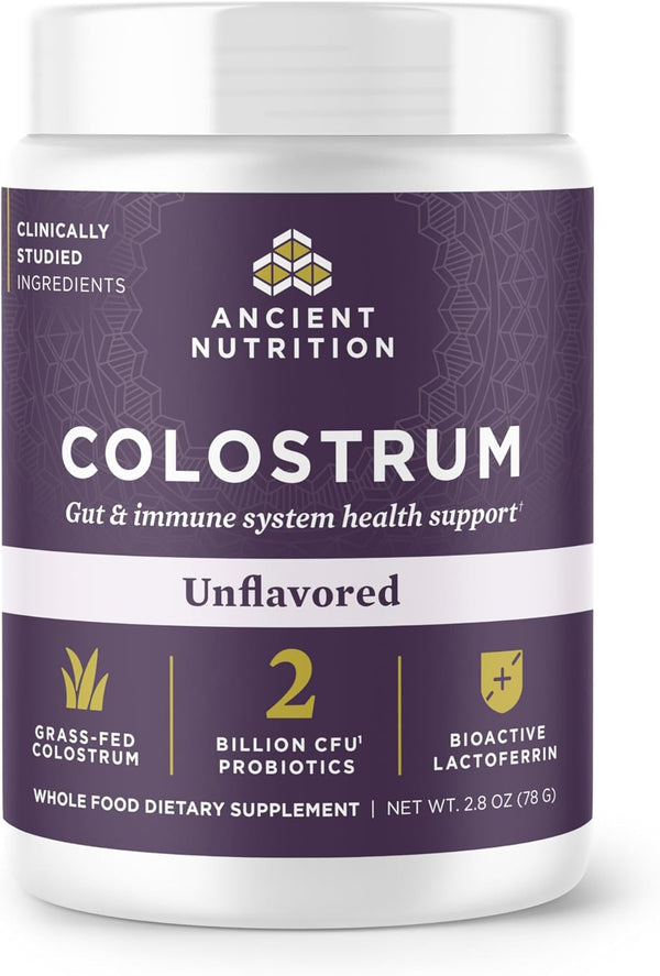 Ancient Nutrition - Colostrum Powder Gut & Immune System Health, Lemon Bar Flavor
