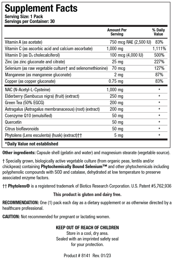 Biotics Research - Immune Support Packs