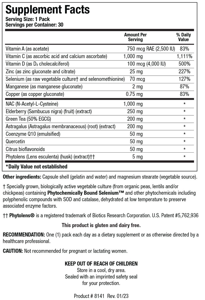 Biotics Research - Immune Support Packs
