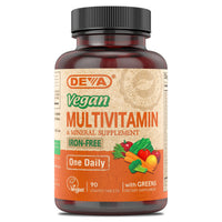 Deva Nutrition - Vegan Tiny Tablets Multivitamin (Iron-Free)