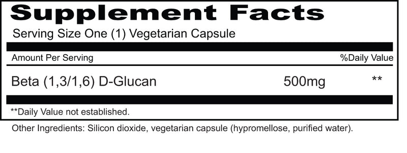 Priority One - Beta Glucan 500mg