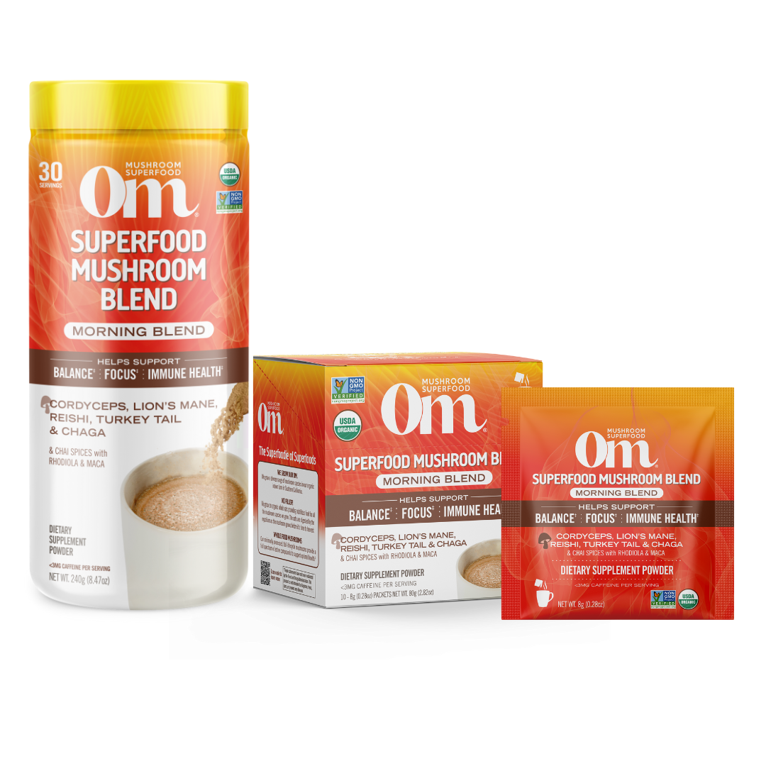 Om Organic Mushroom Nutrition Mushroom Morning Energy Blend Powder