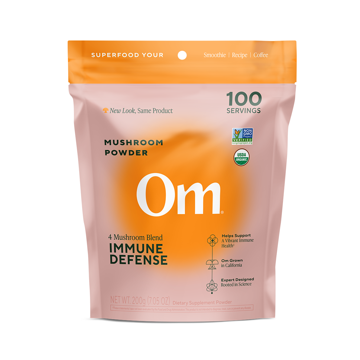 Om Organic Mushroom Nutrition Immune Mushroom Superfood Powder