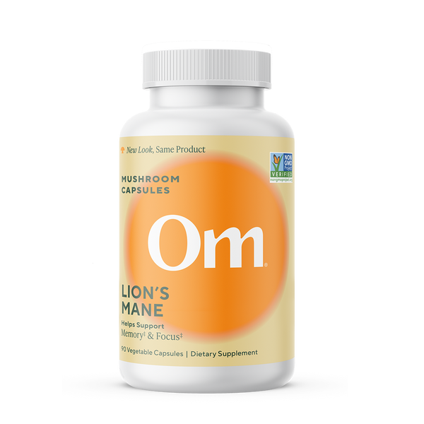 Om Organic Mushroom Nutrition - Lion's Mane Mushroom Superfood Capsules