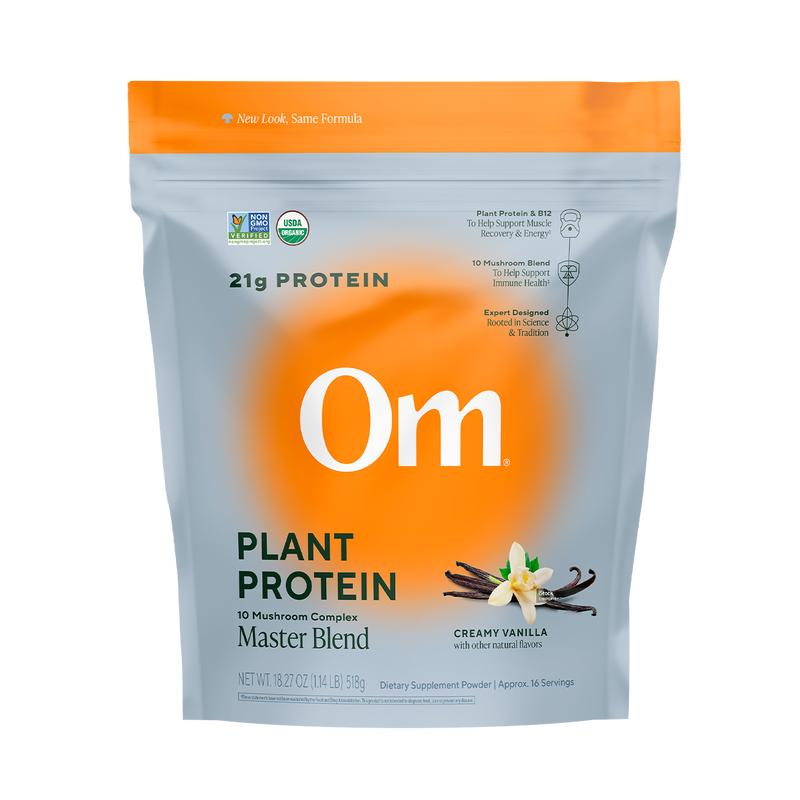 Om Organic Mushroom Nutrition - Mushroom Master Blend Vanilla Protein