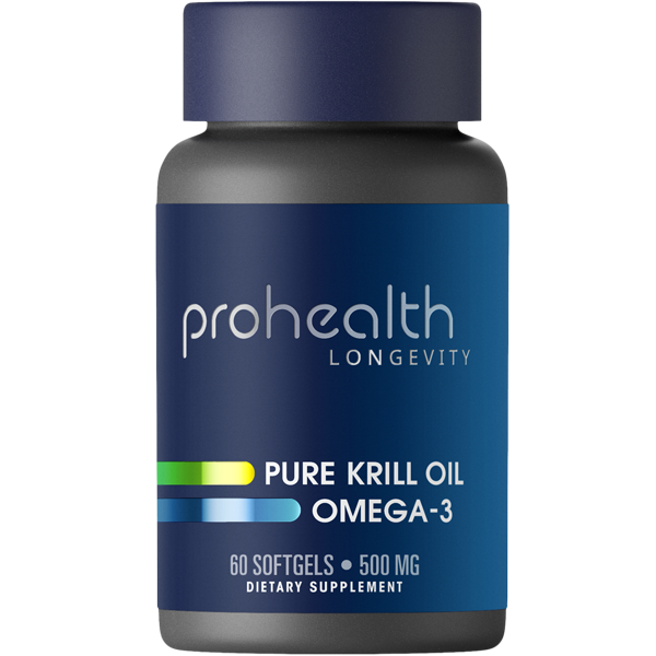 Pure Krill Oil Omega-3 - 500 mg, 60 softgels