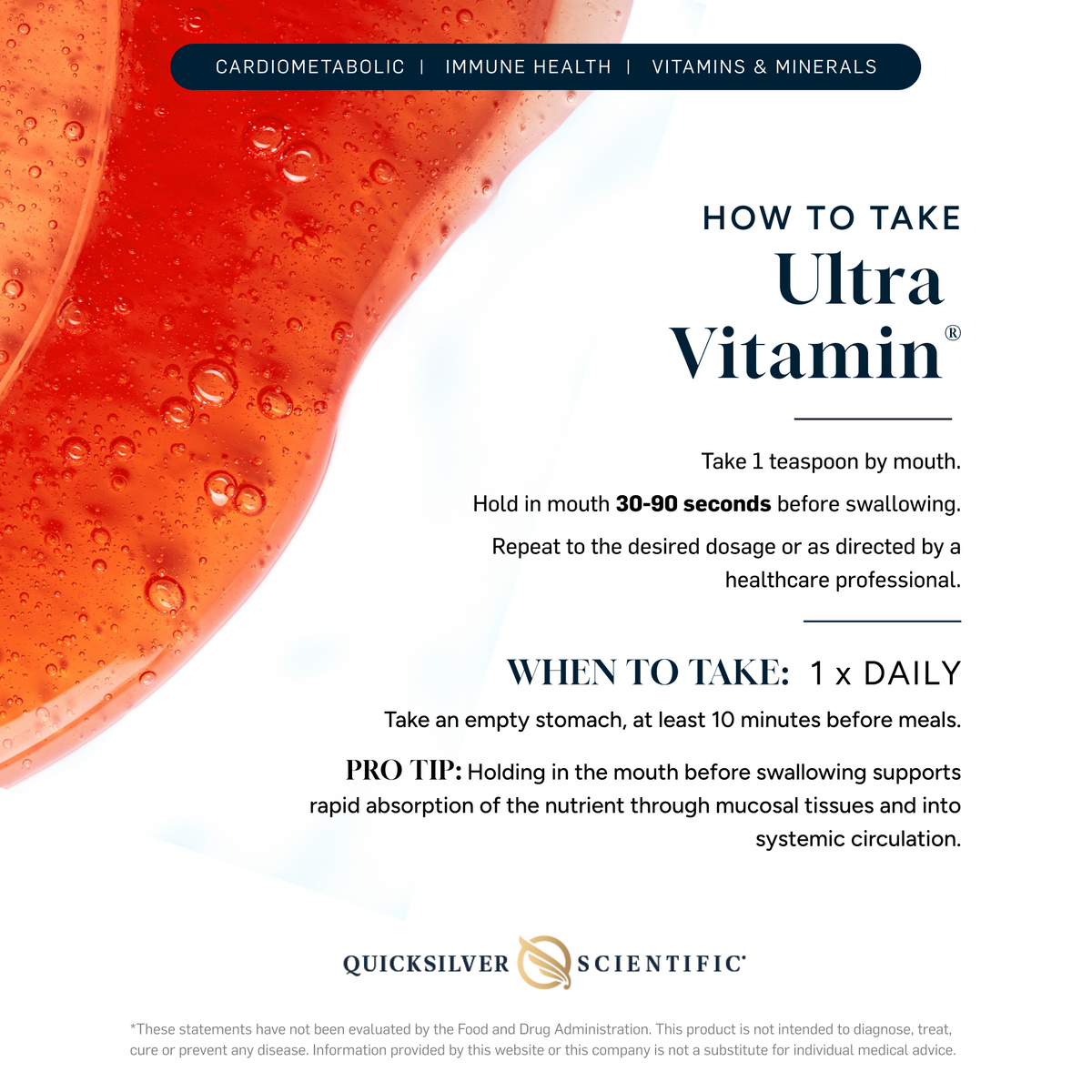 Quicksilver Scientific Ultra Vitamin (Liquid Multivitamin - Unflavored) — view 3