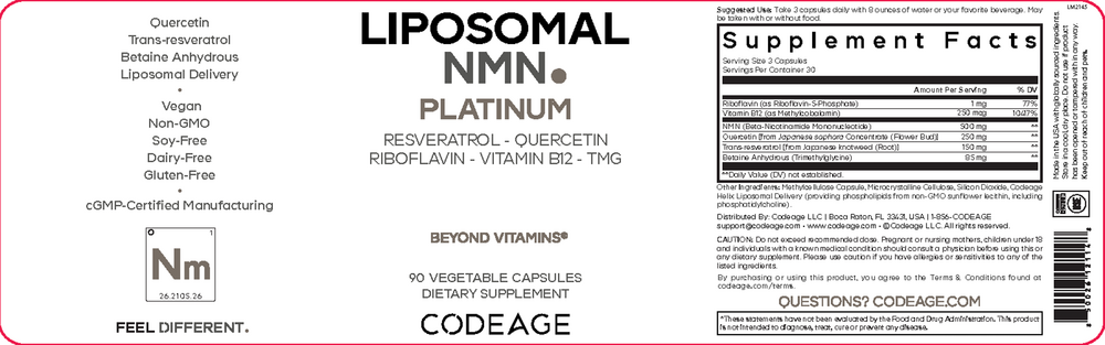 Codeage Liposomal NMN Platinum — view 2