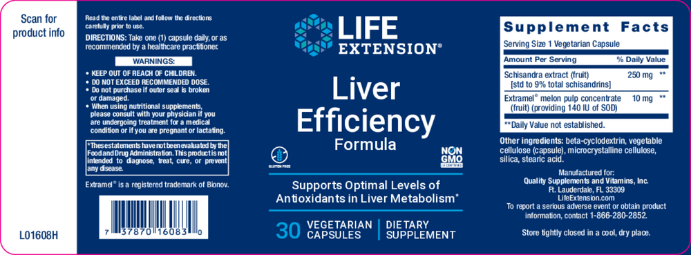 Life Extension Liver Efficiency Formula — view 2
