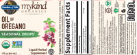 Garden of Life - mykind Organics Herbal Oil of Oregano
