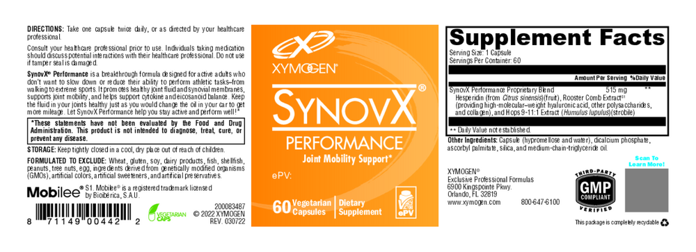 Xymogen SynovX Performance — view 2