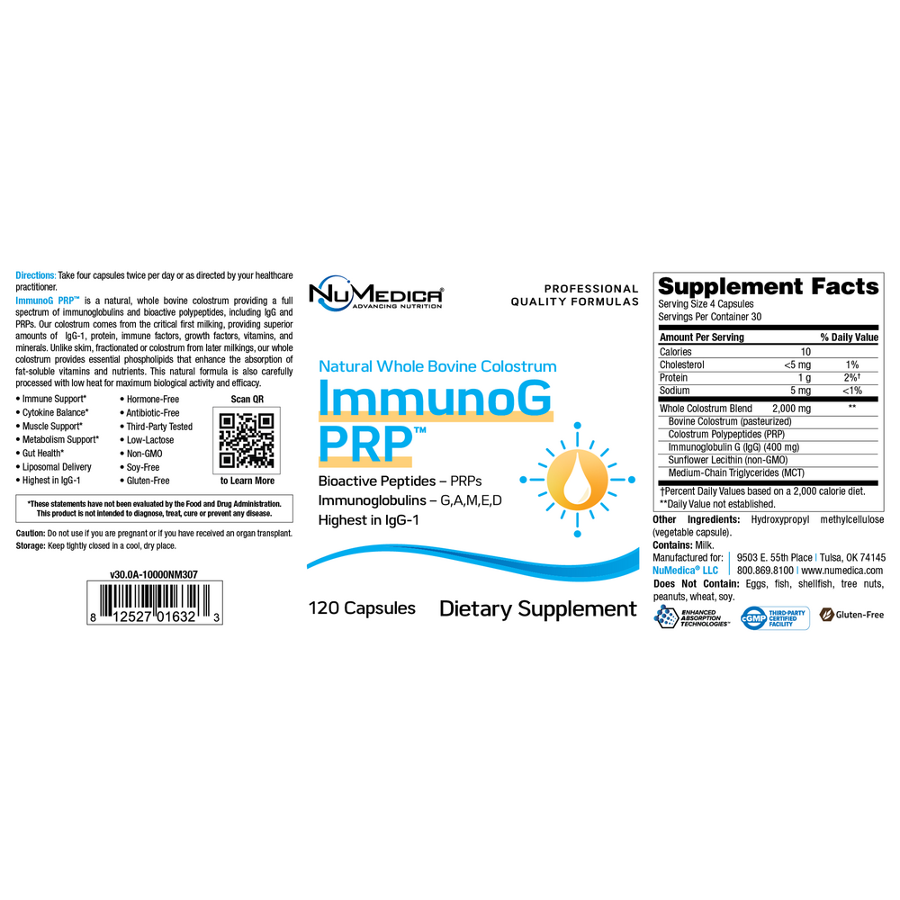 NuMedica ImmunoG PRP™ Capsules — view 2