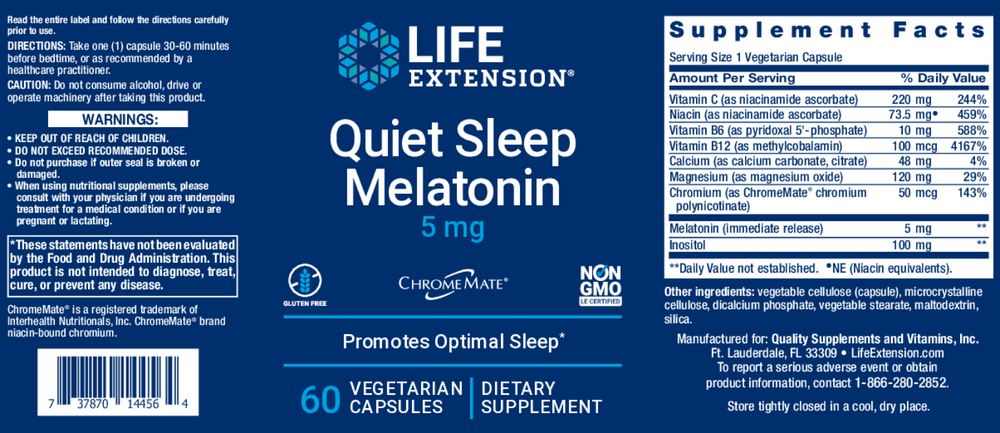 Life Extension Natural Sleep Melatonin 5mg — view 2