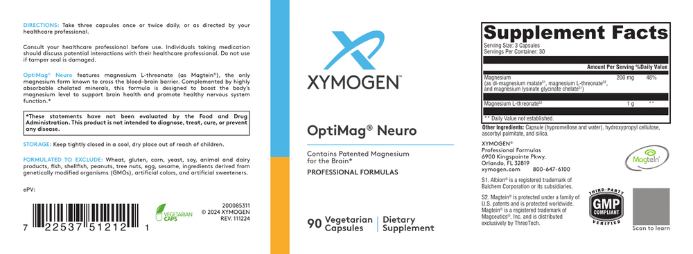 Xymogen OptiMag Neuro (Magnesium) — view 2