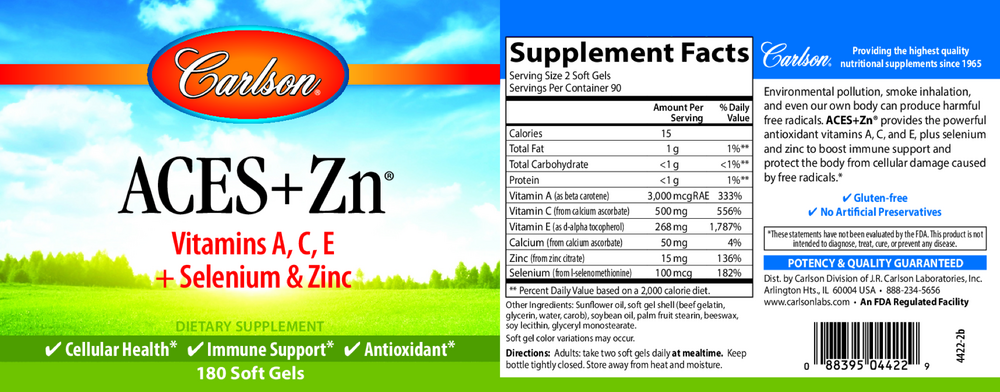 Carlson Labs ACES + Zn — view 2