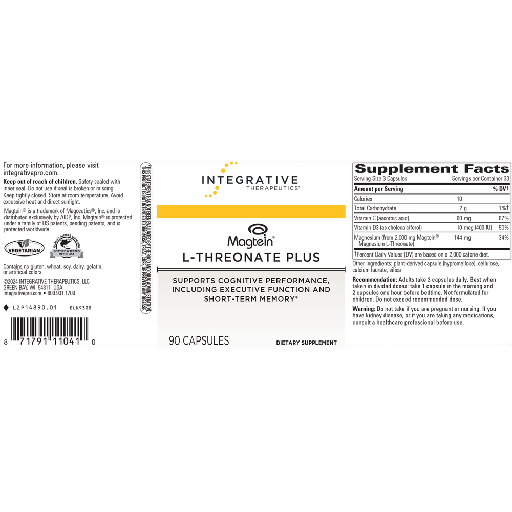 Integrative Therapeutics Magtein®  L-Threonate Plus — view 2
