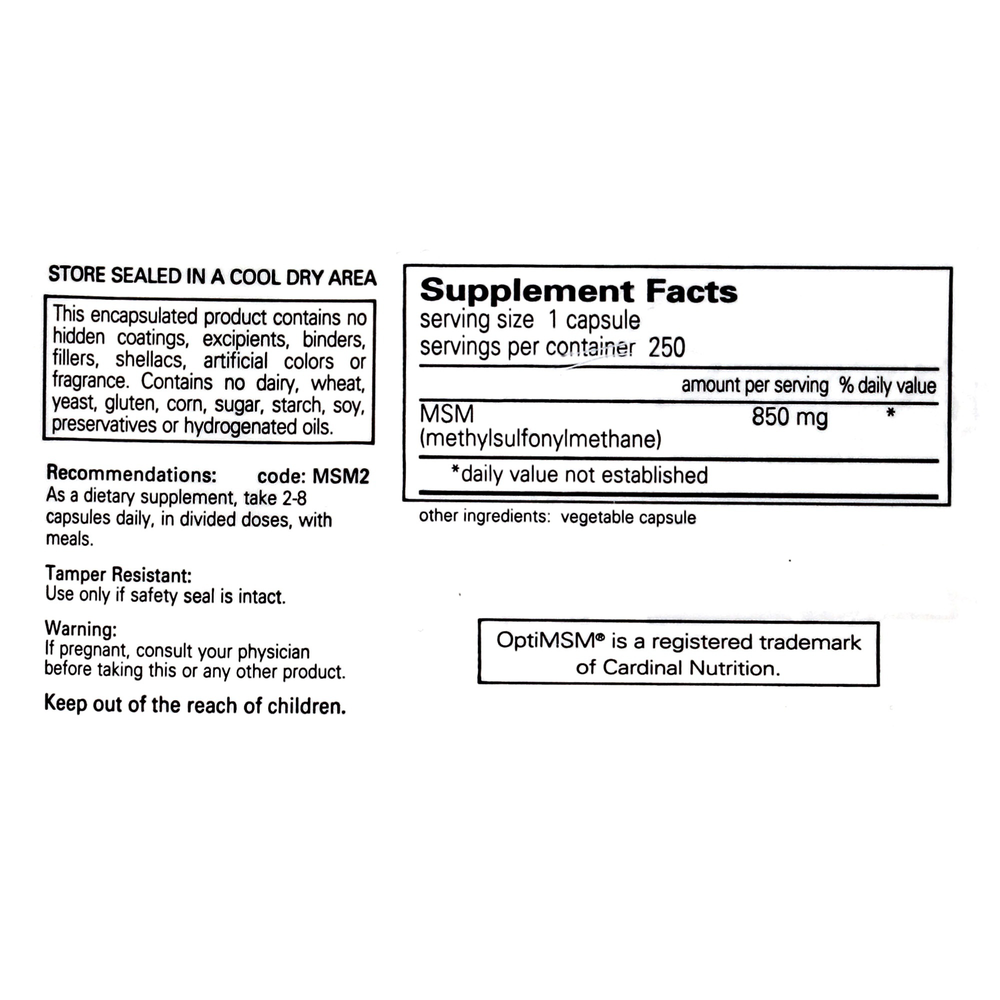Pure Encapsulations MSM Capsules — view 2