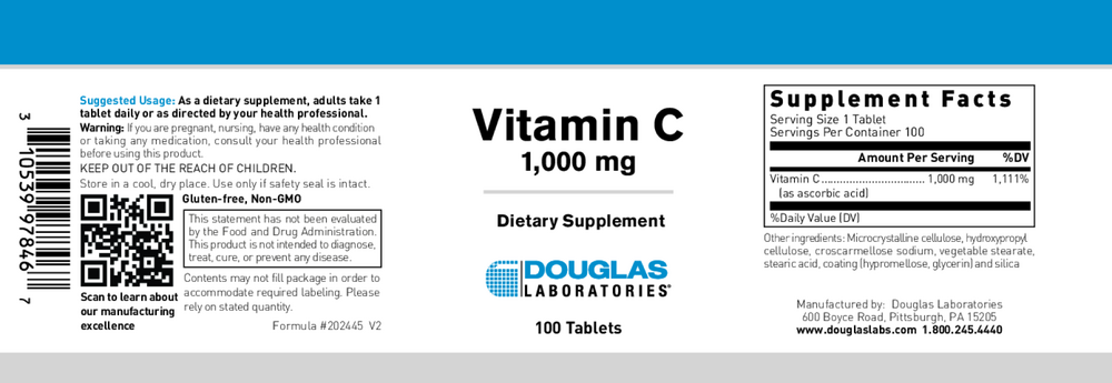 Douglas Labs Vitamin C 1,000 mg — view 2