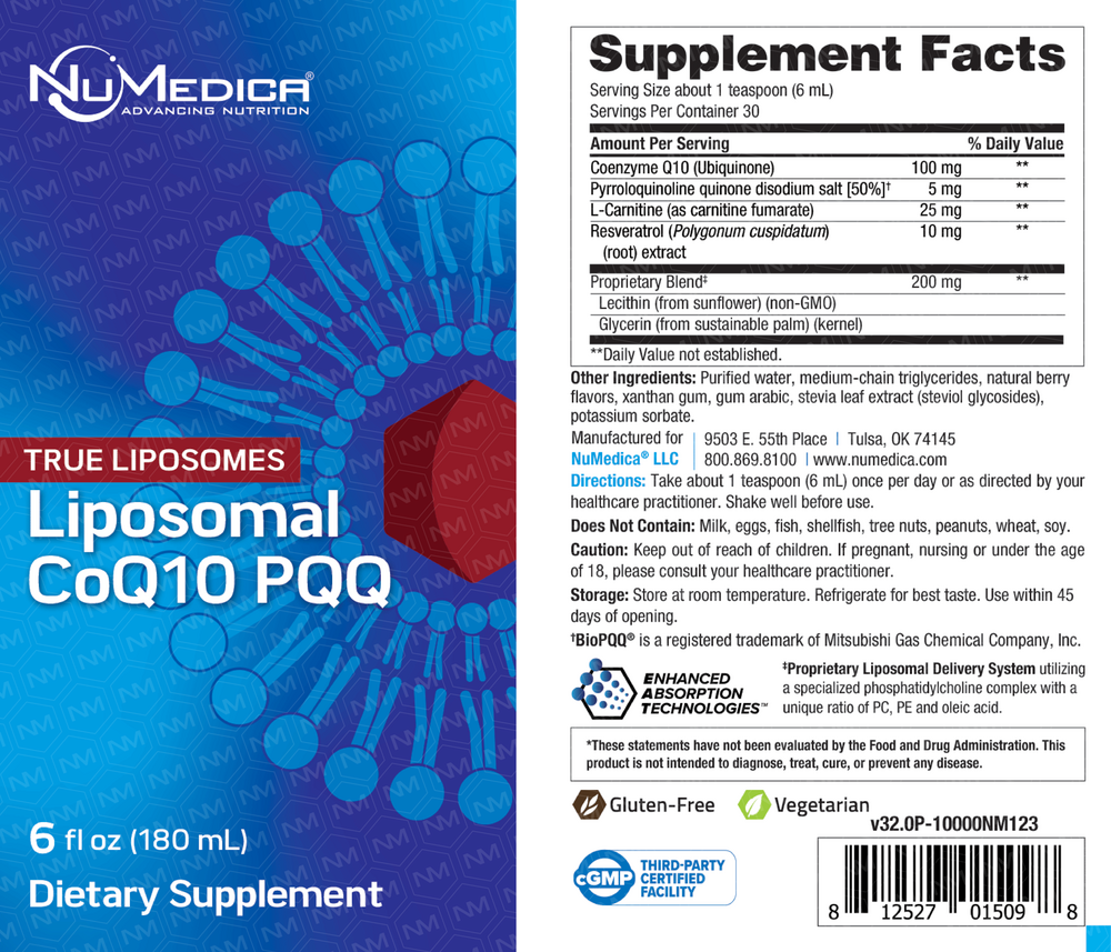 NuMedica Liposomal CoQ10 + PQQ — view 2
