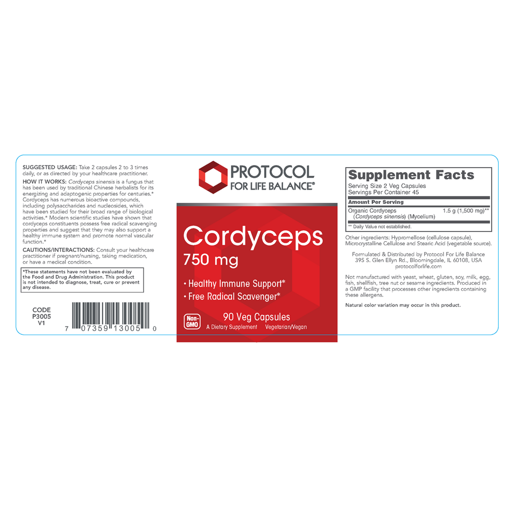 Protocol for Life Balance Organic Cordyceps — view 2