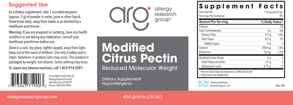 Allergy Research Group Modified Citrus Pectin Pwd — view 2