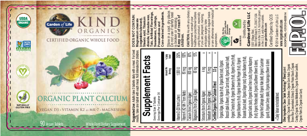 Garden of Life Mykind Organics Plant Calcium — view 2