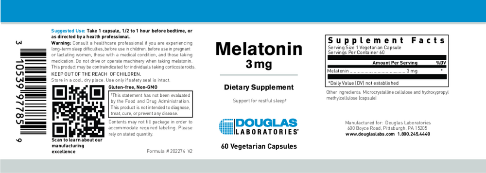 Douglas Labs Melatonin 3mg — view 2