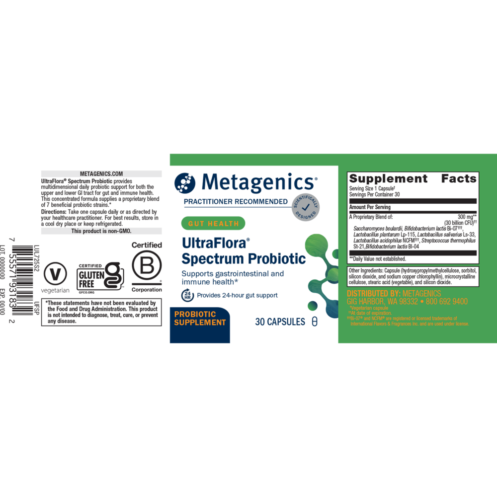 Metagenics UltraFlora® Spectrum Probiotic — view 2