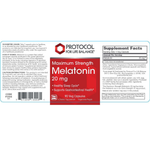 Protocol for Life Balance Melatonin Maximum Strength 20 mg — view 2 — view 2