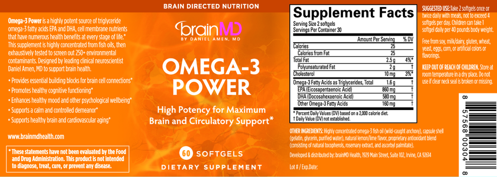 BrainMD Omega 3 Power — view 2