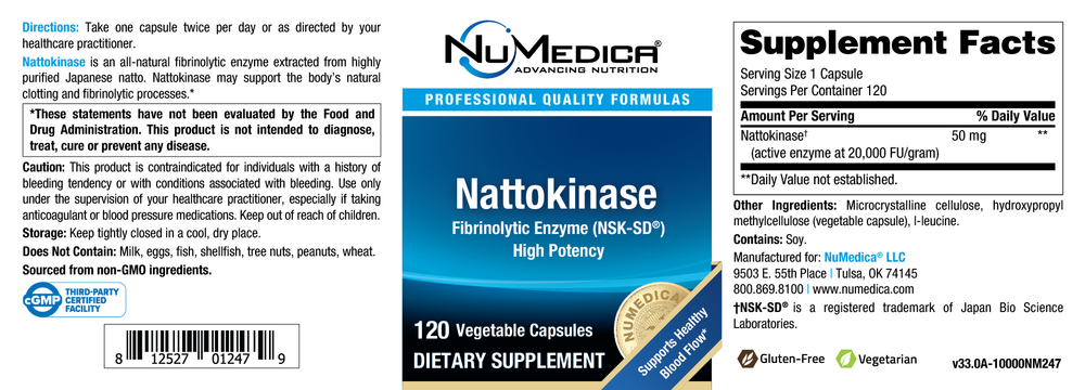 NuMedica Nattokinase — view 2
