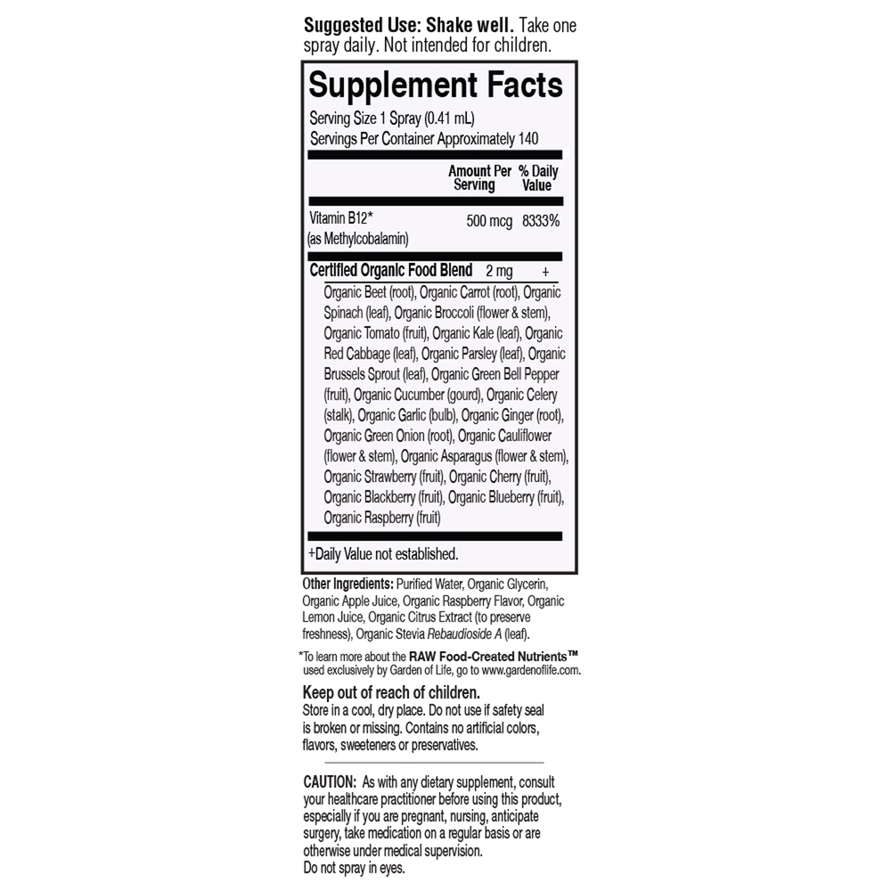 Garden of Life Mykind Organic B-12 Spray — view 2