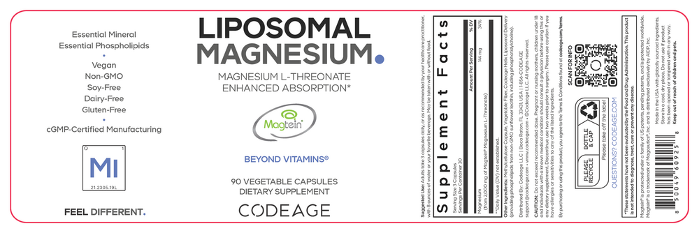 Codeage Liposomal Magnesium L-Threonate — view 2