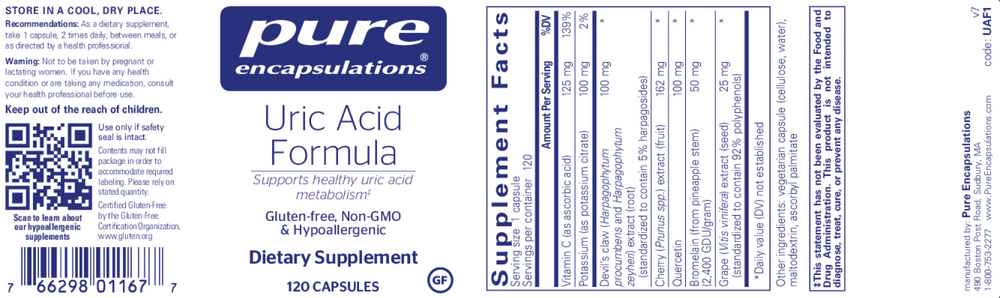 Pure Encapsulations Uric Acid Formula — view 2