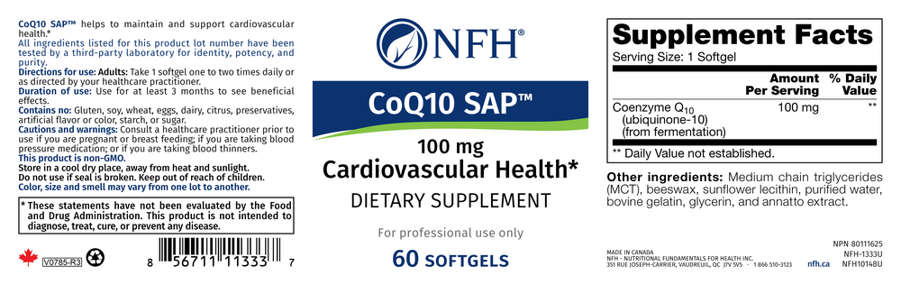 Nutritional Fundamentals for Health CoQ10 SAP — view 2