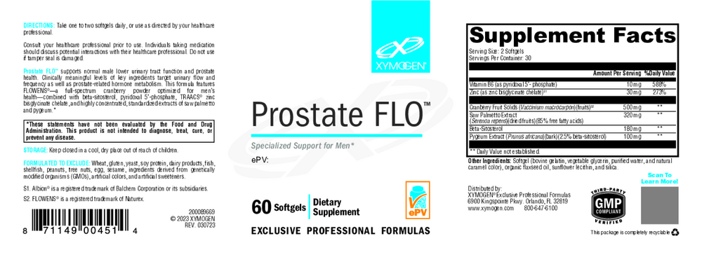Xymogen Prostate FLO — view 2