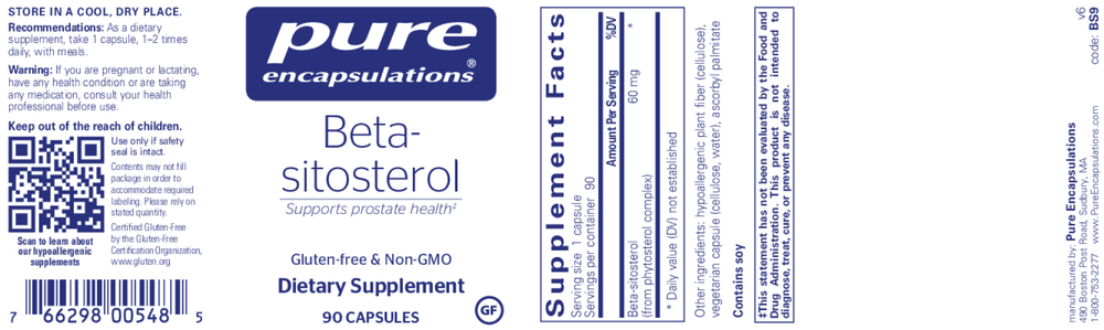 Pure Encapsulations Beta-Sitosterol — view 2