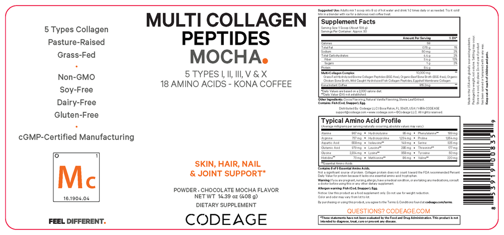 Codeage Multi Collagen Peptide Powder Mocha Chocolate Mocha — view 2