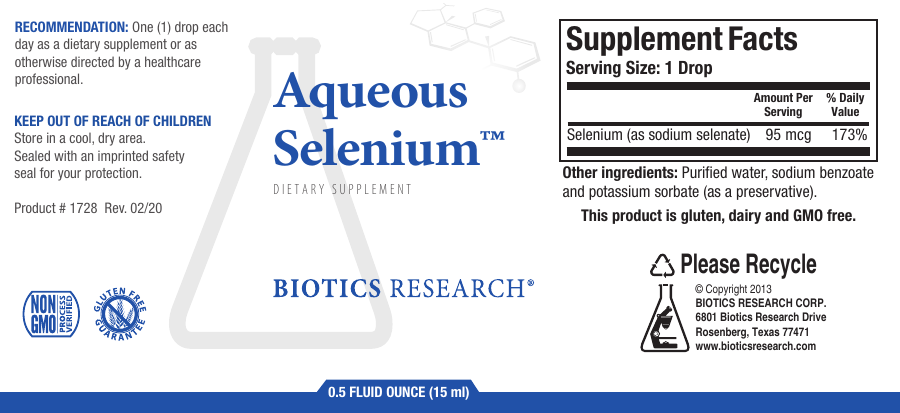 Biotics Research Aqueous Selenium™ — view 2