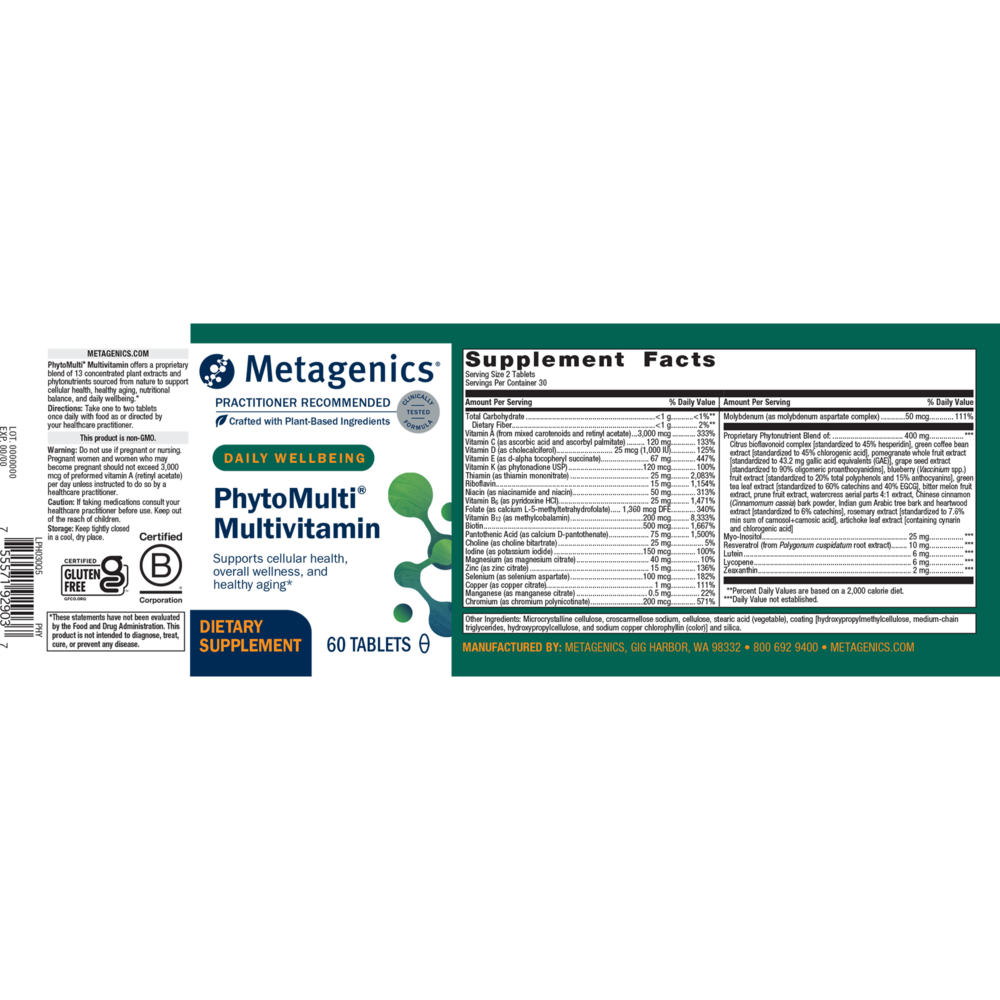 Metagenics PhytoMulti® Multivitamin — view 2
