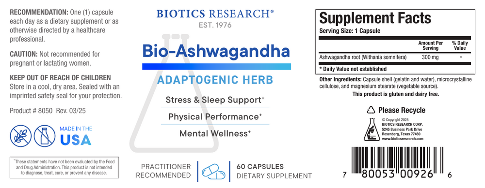 Biotics Research Bio-Ashwagandha — view 2