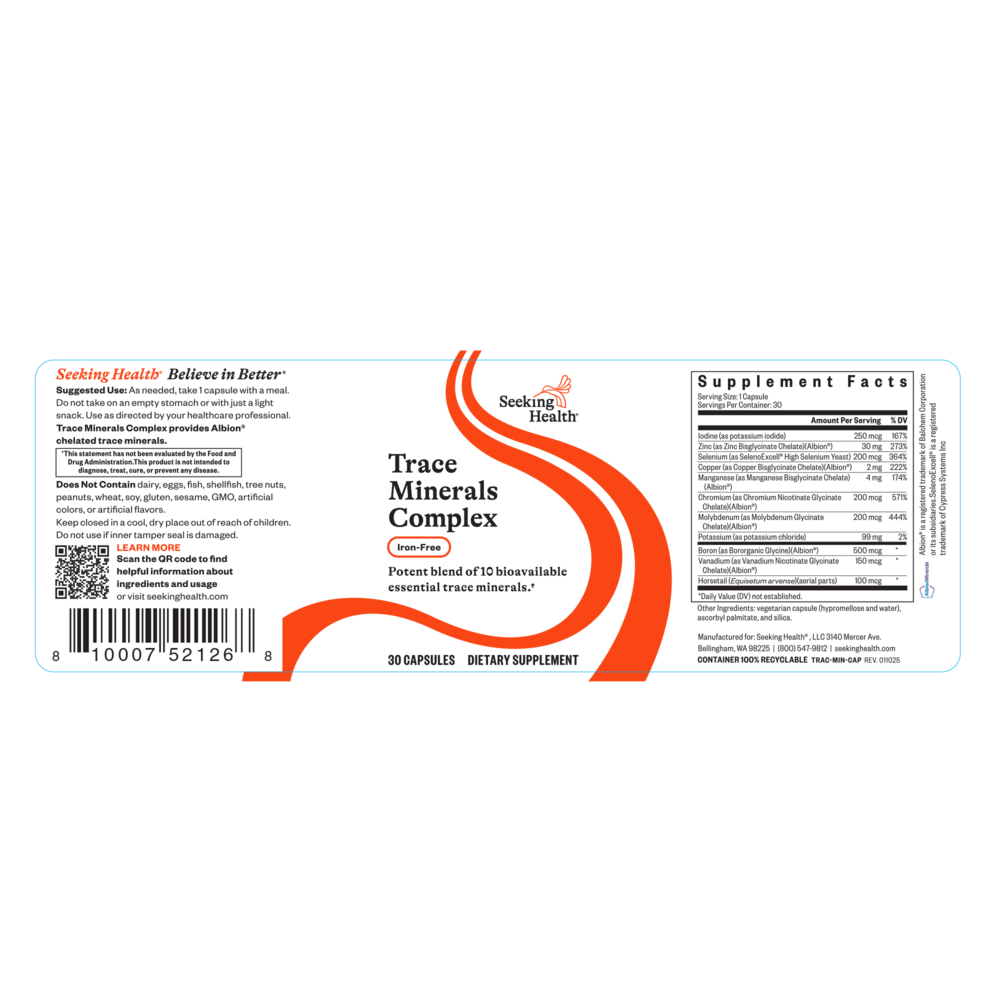 Seeking Health Trace Minerals Complex — view 2