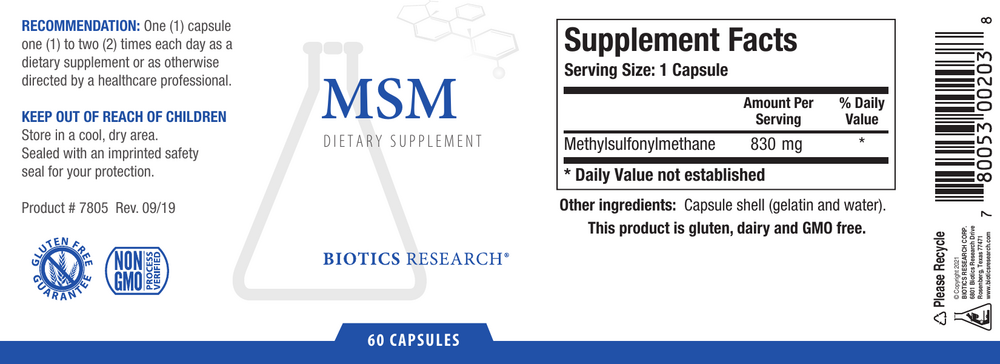 Biotics Research MSM — view 2