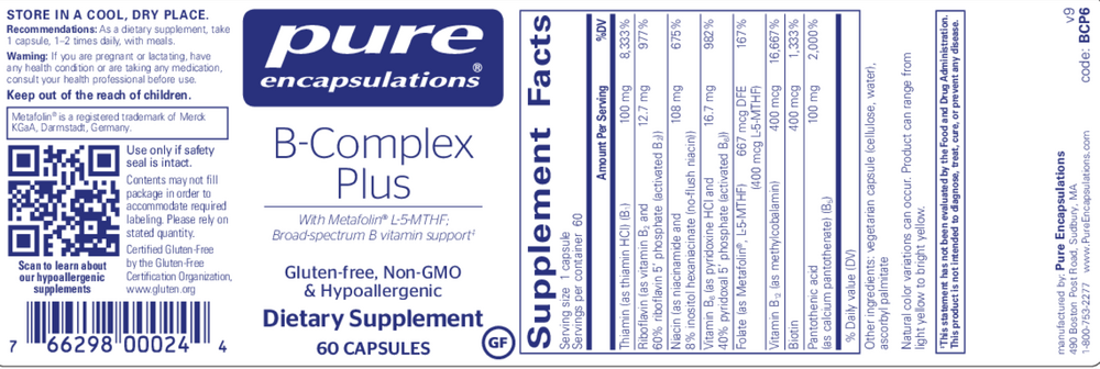 Pure Encapsulations B-Complex Plus — view 2