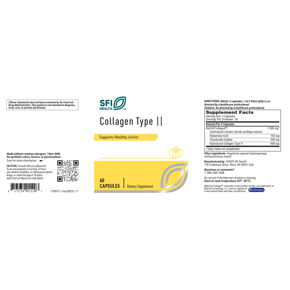Klaire Labs/SFI Health Collagen Type II — view 2