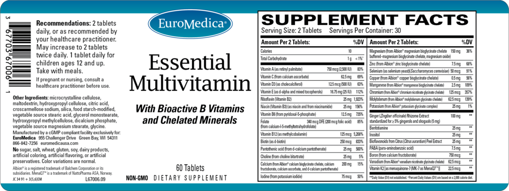 EuroMedica Essential Multivitamin — view 2