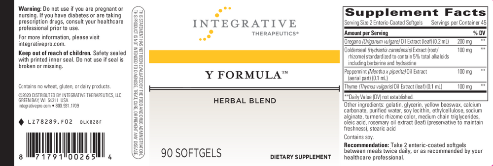 Integrative Therapeutics Y Formula™ — view 2